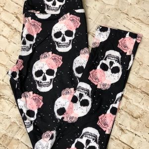 Rose skulls leggings
